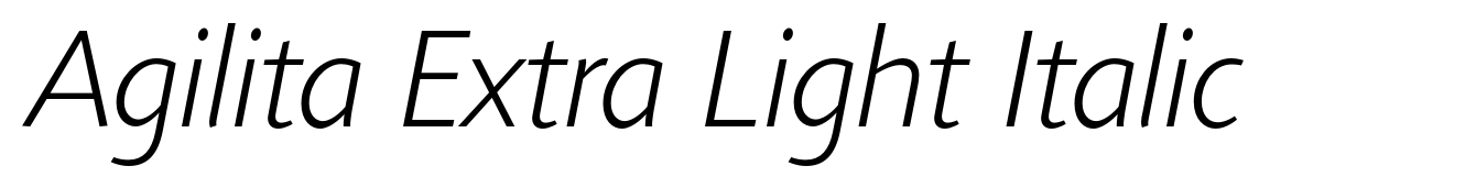 Agilita Extra Light Italic
